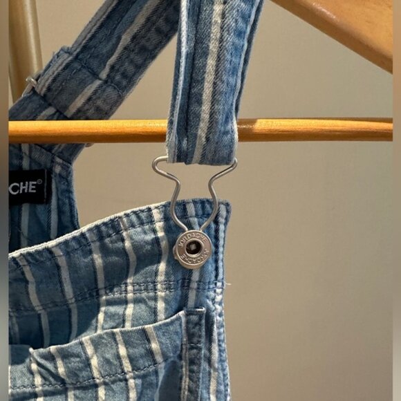 Jordache Navy & White Stripe Short Overalls – Size XS - Picture 6 of 7